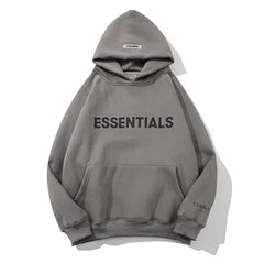 DINNIWIKL Essentials Hoodie Sweatshirt mit Kapuze Unisex y2k Fleece Sweatshirt Doppellinie Geklebte 3D-Buchstaben Pullover Herren Einfarbig Hoodies Baumwolle Sportbekleidung Casual Kapuzenpullover