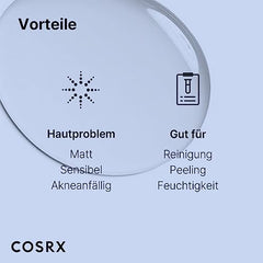 COSRX AHA/BHA Clarifying Treatment Toner | Peeling-Gesichtswasser für ebenmäßige Haut | Anti Mitesser & Anti Pickel | Poren Verkleinern | für alle Hauttypen | Vegan,tierversuchsfrei | Korean Skincare