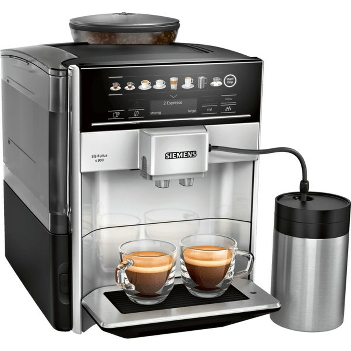 Siemens Ag Superautomatische Kaffeemaschine Siemens Ag Te653M11Rw Silberfarben 2 Kopper 1,7 L