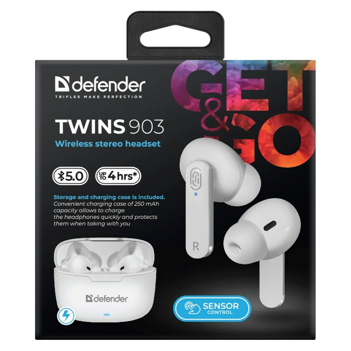 Defender Bluetooth In Ear Headset Defender Twins 903 Weiß Bunt