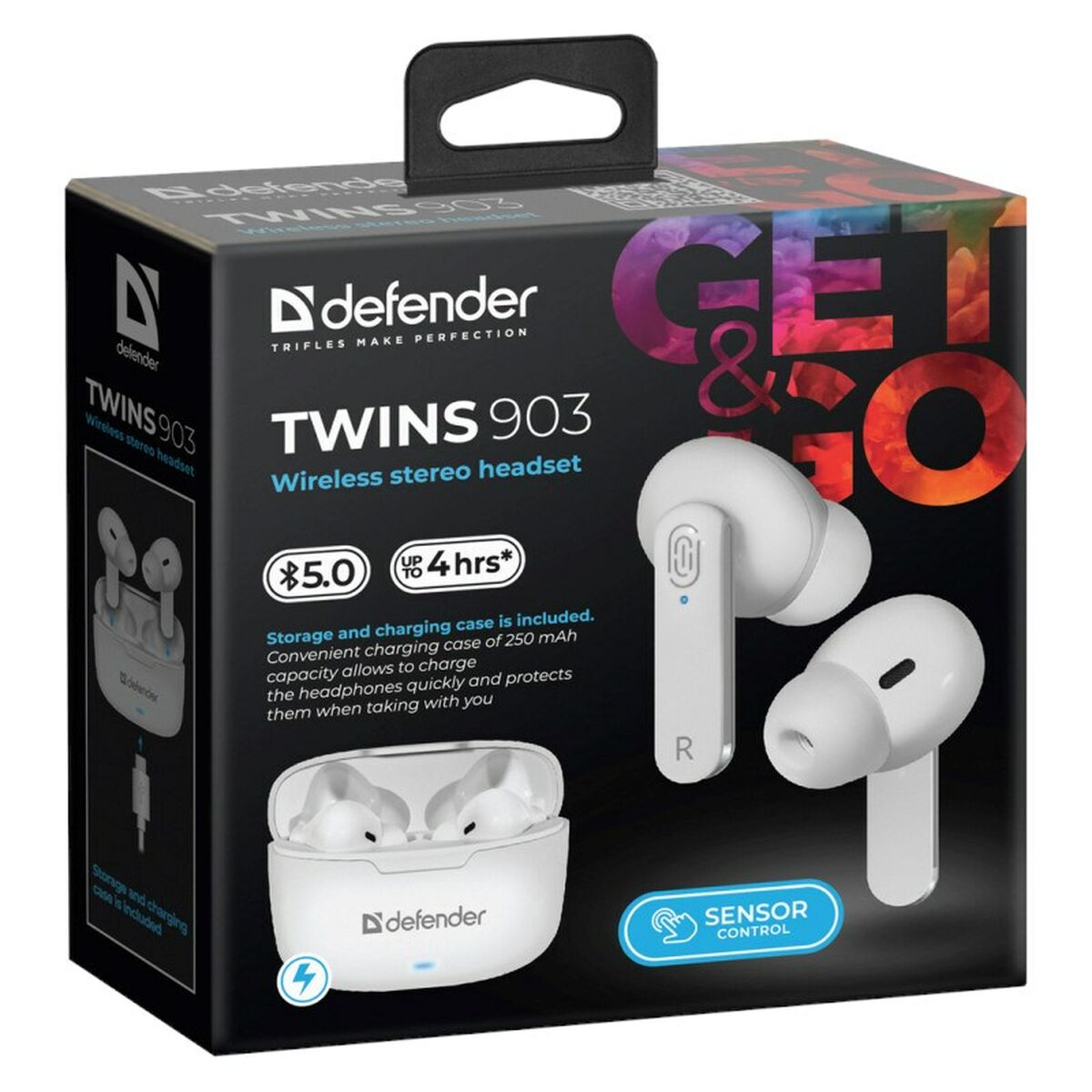 Defender Bluetooth In Ear Headset Defender Twins 903 Weiß Bunt