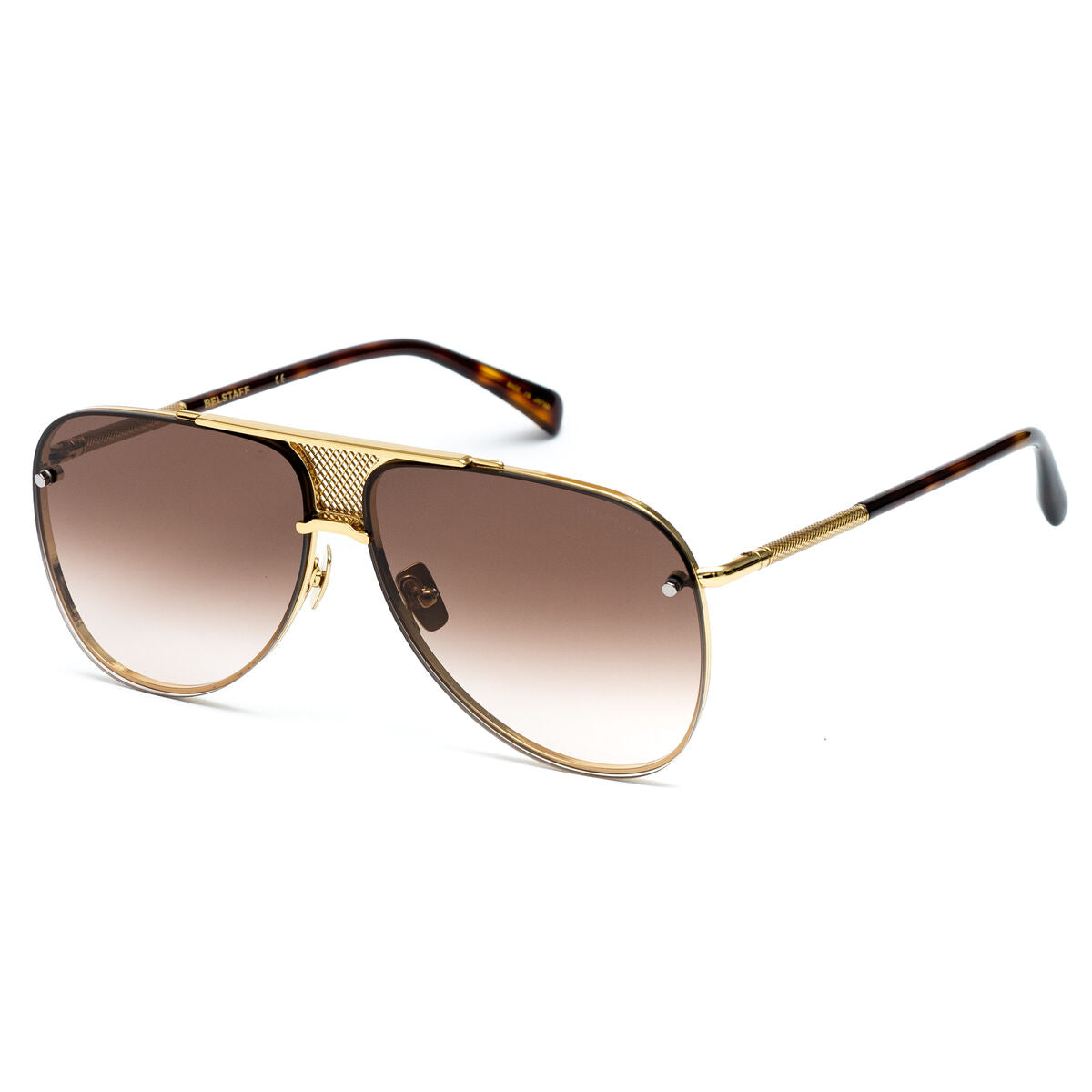 Belstaff Herrensonnenbrille Belstaff Beckington-Shiny-Negro Gold Ø 63 Mm