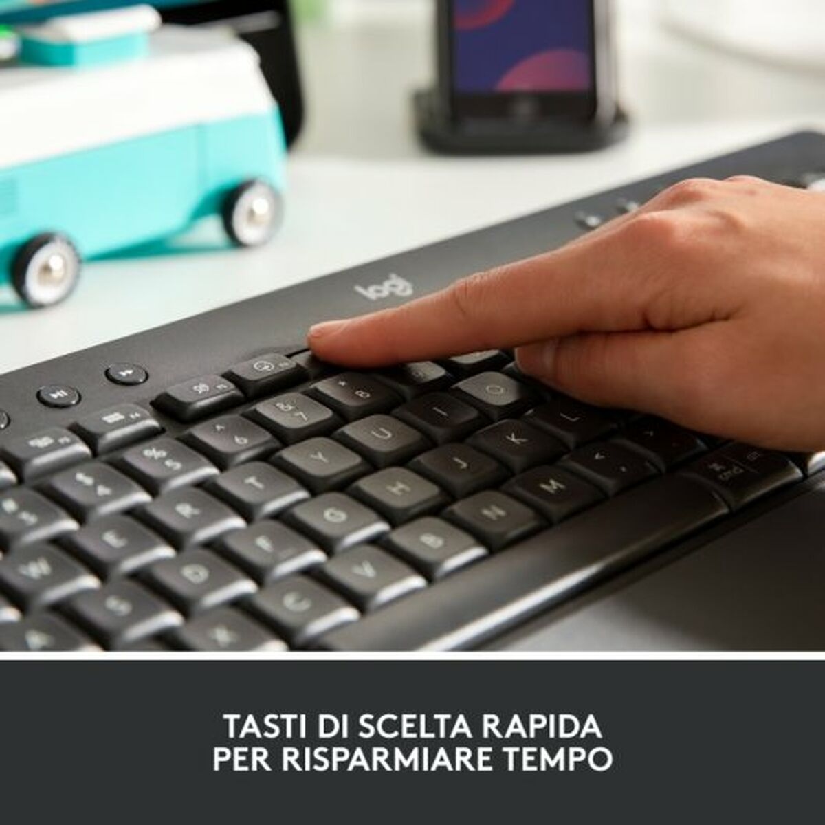 Logitech Tastatur Logitech 920-010915 Graphit Qwerty