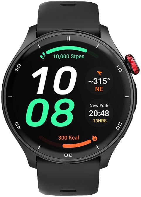 Newgen Medicals Smartwatch Damen Android: Premium-GPS-Fitness-&-Fashion-Smartwatch, AMOLED-Display, Freisprechen (Smartwatch mit Telefonfunktion, GPS-Multisport-Smartwatch)