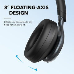 soundcore by Anker, Space One Kabellose Kopfhörer, Adaptives aktives Noise Cancelling, 2X stärkere Stimmunterdrückung, 40h ANC Akkuleistung, App Steuerung,Hi-Res Audio, Bluetooth 5.3 (Generalüberholt)