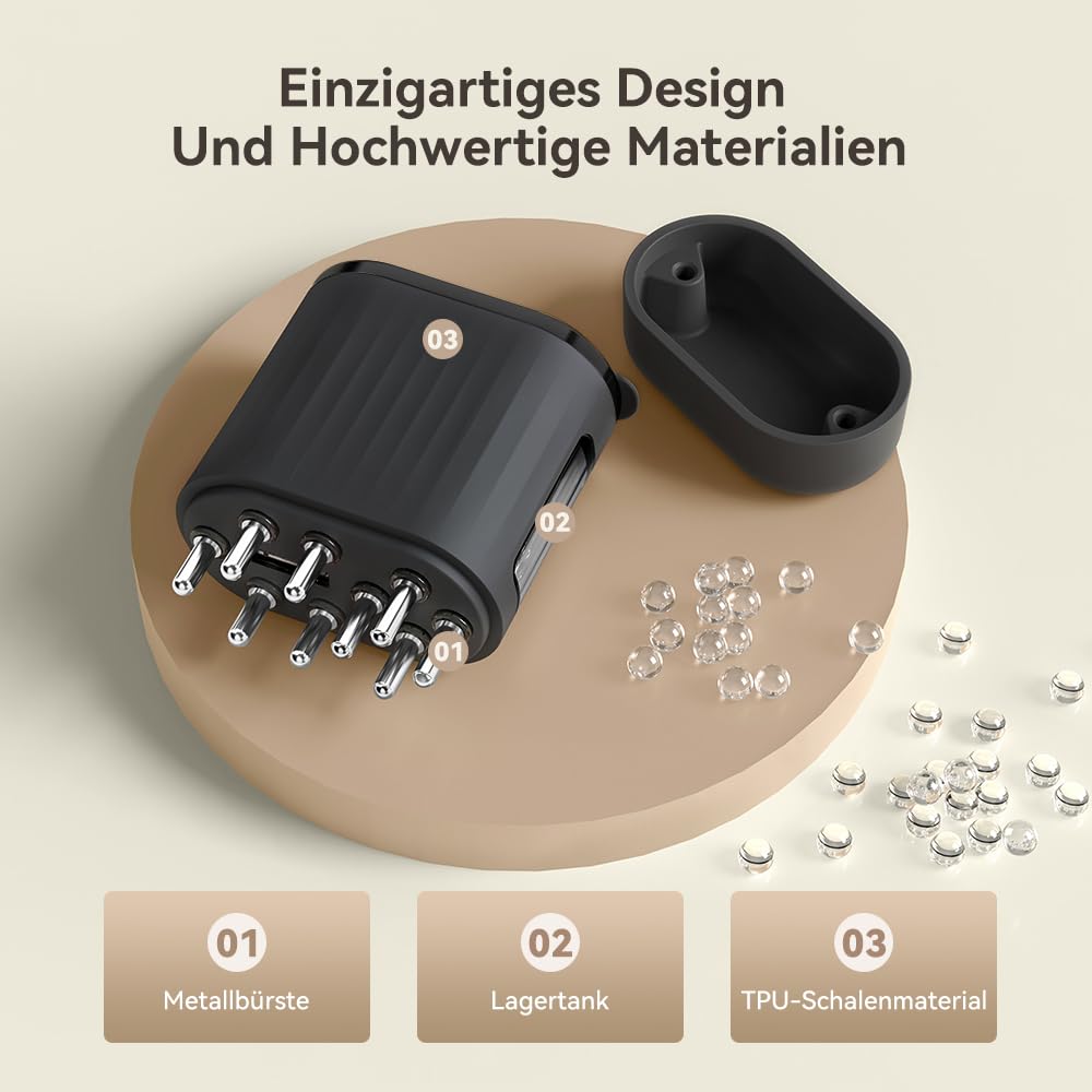 2-In-1 HaaröL Applikator Und Kopfhaut MassagebüRste Elektrisch, Kimairay Applikator Flasche Haare Scalp Massager, Haaröl Applikator für Minoxidil Rosmarinöl Haare