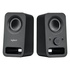 Logitech Z150 PC-Lautsprecher, Stereo Sound, 2 Lautsprecher, 6 Watt Spitzenleistung, 3,5 mm Eingang, Regler am rechten Lautsprecher, Kopfhörerbuchse, EU Stecker, PC/TV/Handy/Tablet - Schwarz