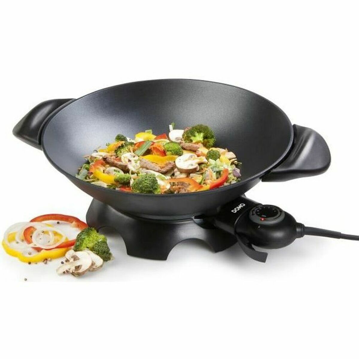 Domo Wok Pfanne Domo Do-8708W 2000 W 5 L Schwarz