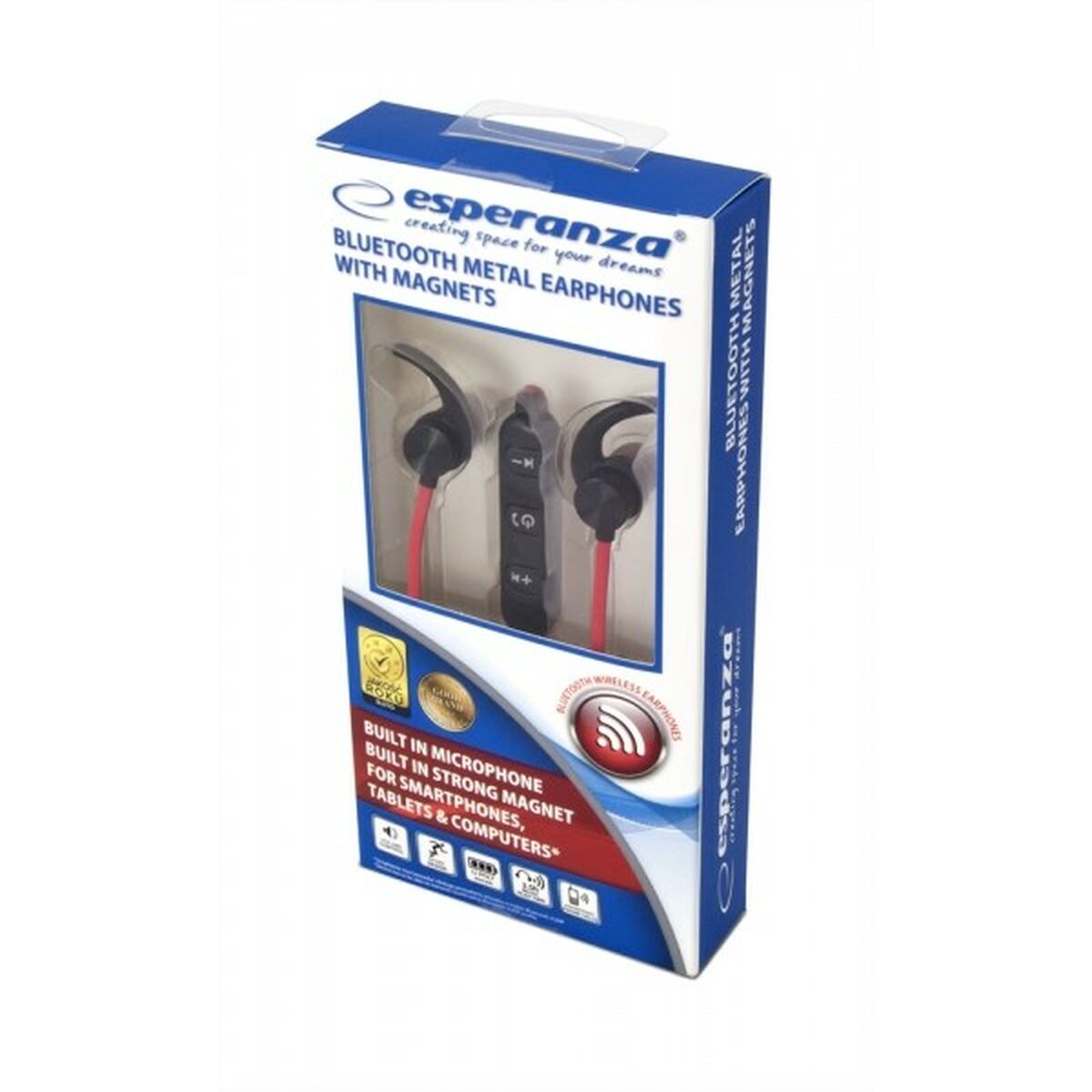 Esperanza Bluetooth Kopfhörer Sport Esperanza Eh186K Schwarz Rot