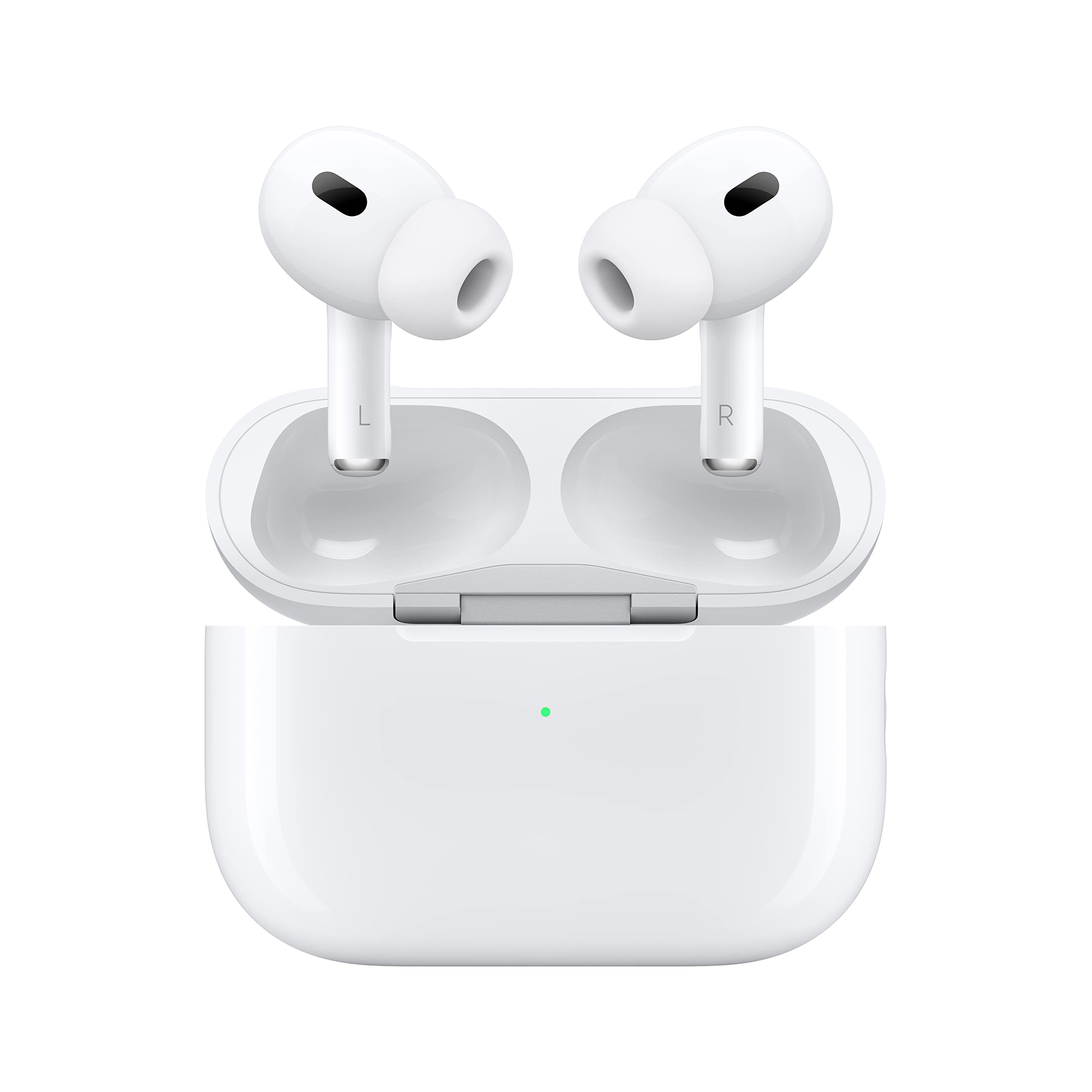 Apple AirPods Pro 2 Kabellose In‑Ear Kopfhörer, Bluetooth Kopfhörer, Aktive Geräuschunterdrückung, Hörhilfefunktion, Transparenzmodus, Personalisiertes 3D Audio, Hi-Fi Sound, H2 Chip, Laden über USB-C