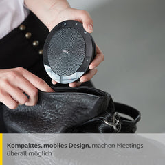 Jabra Speak 510 Lautsprecher — tragbarer Bluetooth-Lautsprecher, Konferenzlautsprecher — Anschluss an Laptops, Smartphones und Tablets — USB-Stecker, Schwarz