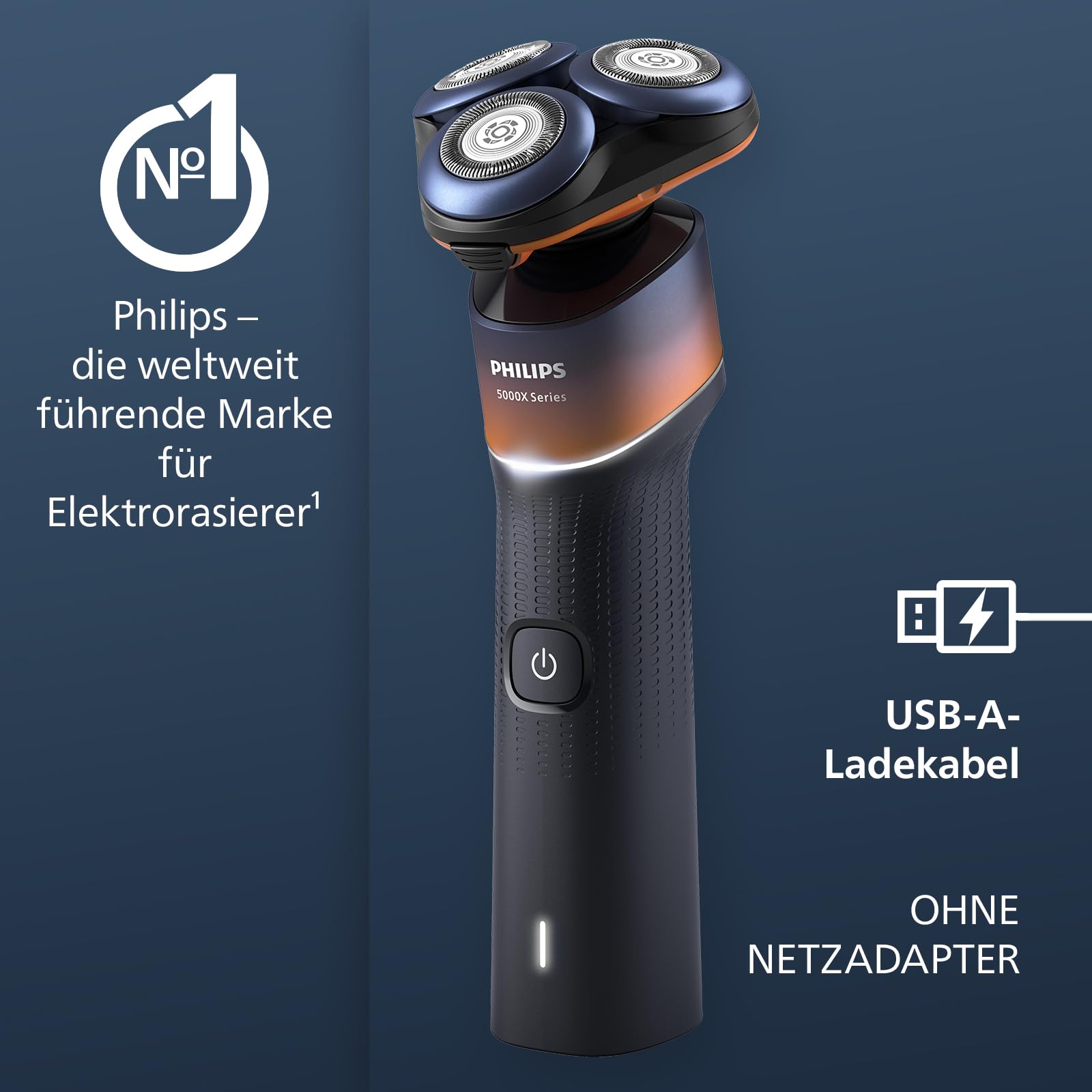 Philips Shaver Series 5000X, Elektrorasierer für Nass- und Trockenrasur, Skin Protect Technologie, flexibler 360-Grad-Scherkopf, Aufladen in 1 Std./5 Min Schnellladung (Modell X5012/00)