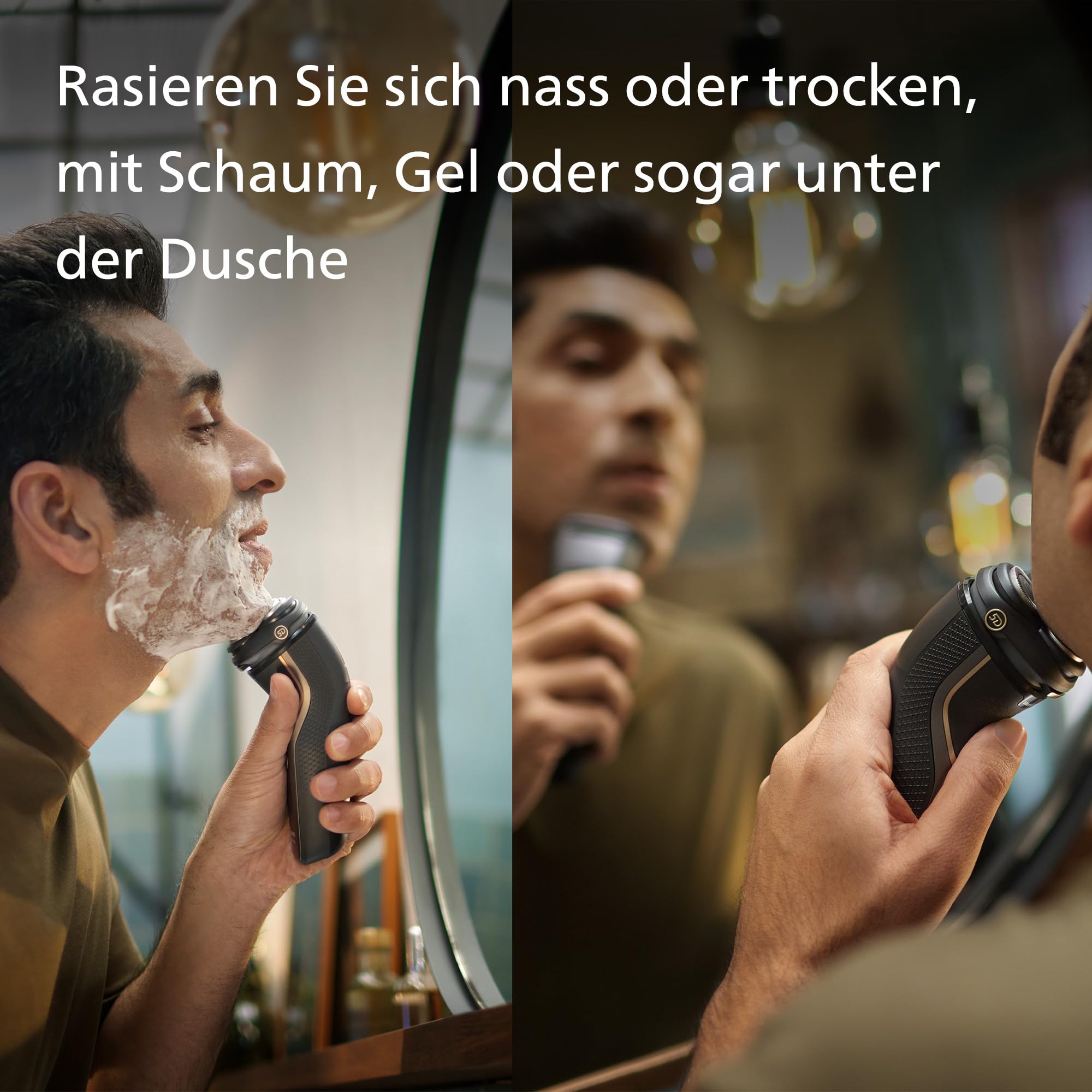 Philips Shaver Series 3000 – Elektrischer Nass- und Trockenrasierer für Männer in Schwarz, mit SkinProtect-Technologie, ausklappbarem Bartschneider, Ladestation und Reisetasche (Modell S3342/13)