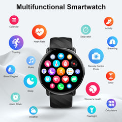 Smartwatch für Damen Herren, 1.39'' HD Touchscreen Smart Watch mit Telefonfunktion, IPX7 Wasserdicht Fitnessuhr mit SpO2 Pulsuhr Schrittzähler Schlafmonitor, 112+ Sportmodi Uhren für Android iOS