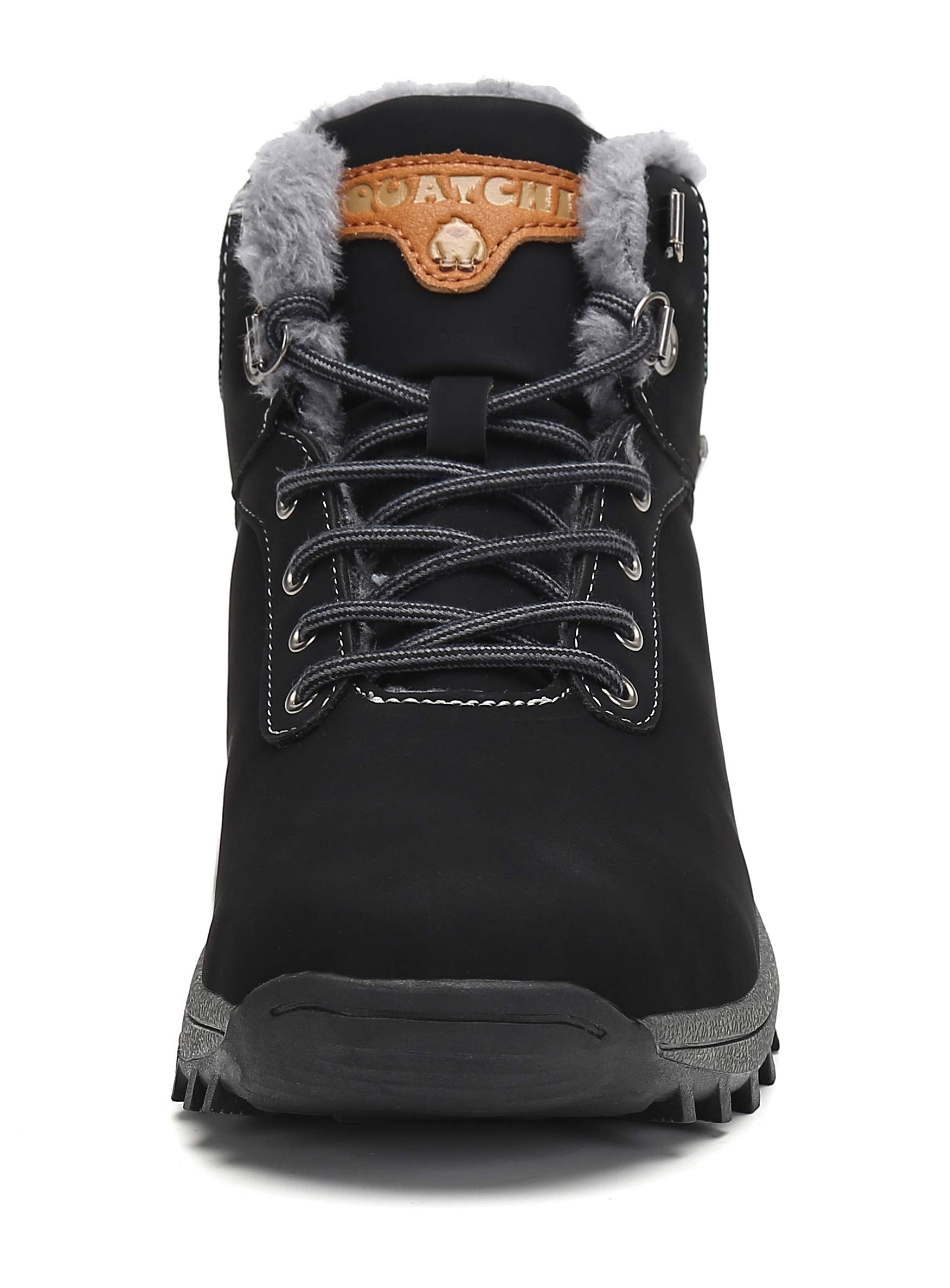 Mishansha Winterschuhe Herren Gefüttert Winterstiefel Damen Winterboots Rutschfest Wanderschuhe Winter Boots Wasserdicht Trekkingschuhe Schneestiefel Schwarz,Gr.43