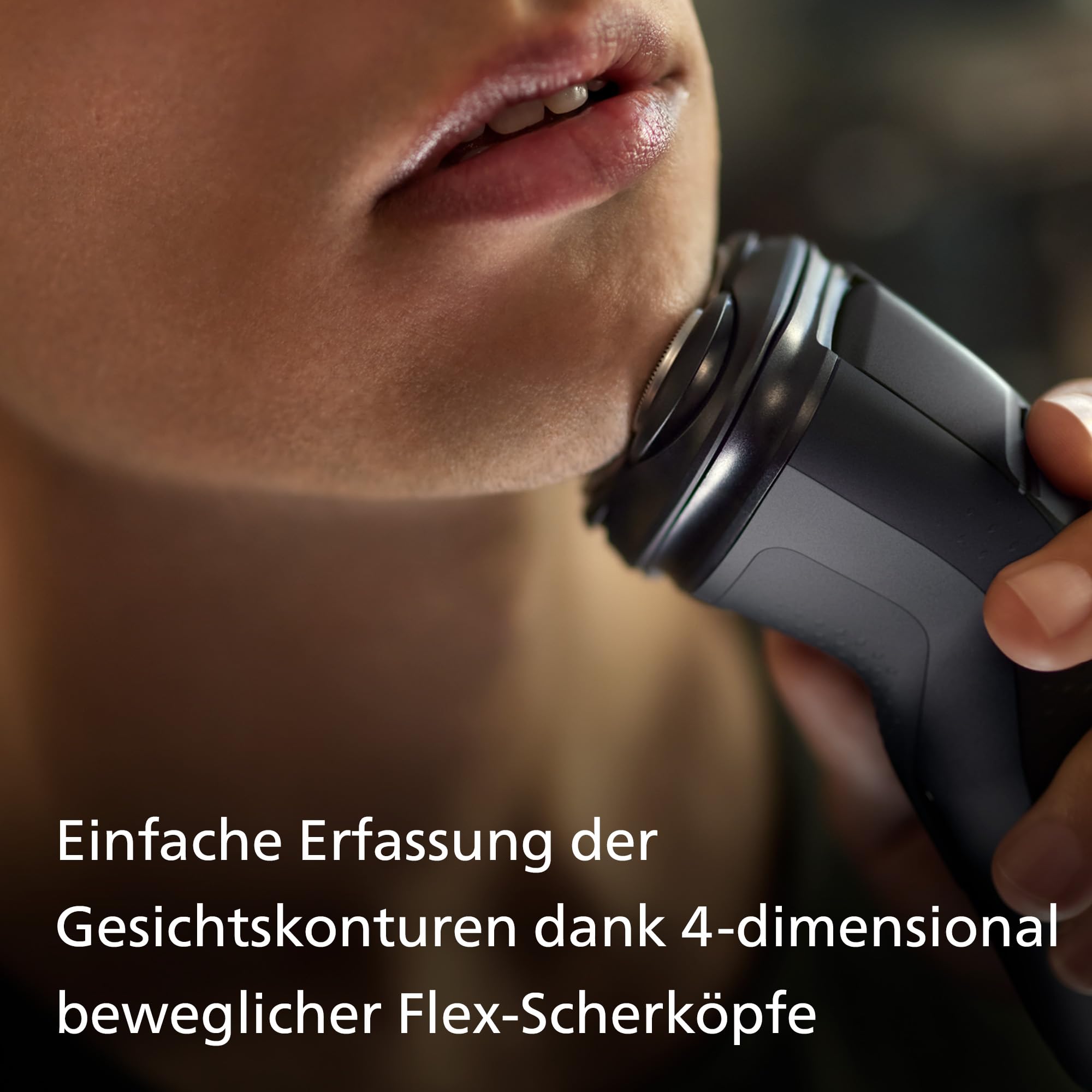 Philips Shaver Series 3000X – Elektrischer Nass- und Trockenrasierer für Männer in Schwarz, mit SkinProtect-Technologie, ausklappbarem Bartschneider (Modell X3001/00)