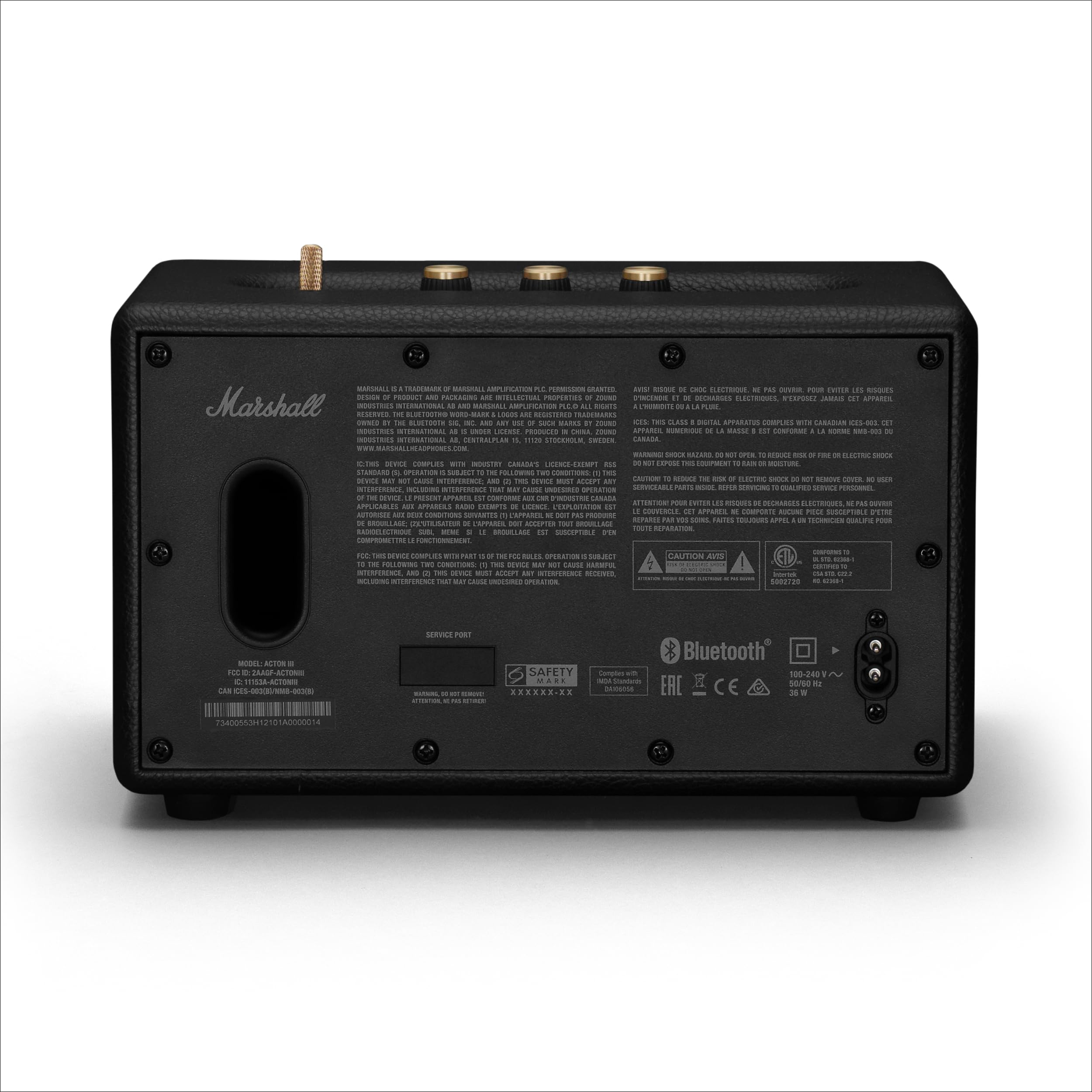 Marshall Acton III Bluetooth-Lautsprecher – Schwarz