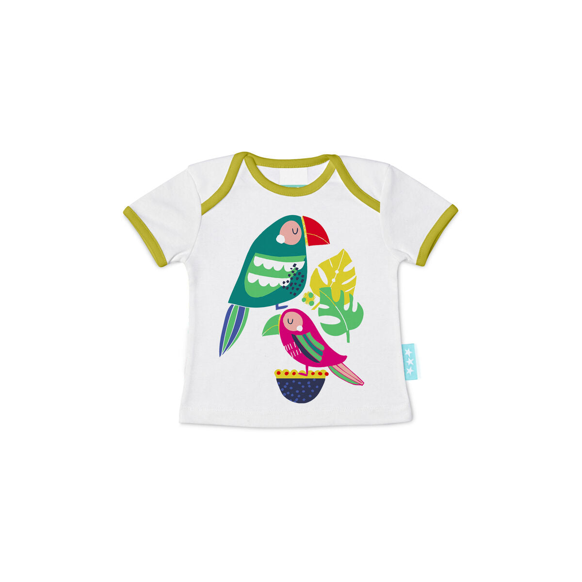 Happyfriday Kurzarm-T-Shirt Für Kinder Happyfriday Moshi Moshi Pretty Parrots Bunt 6-9 Monate