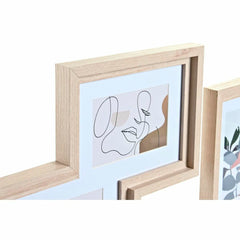 Dkd Home Decor Bilderrahmen Für Die Wand Dkd Home Decor Urban Kristall Natürlich Bunt Holz Mdf (40 X 1,5 X 50 Cm)