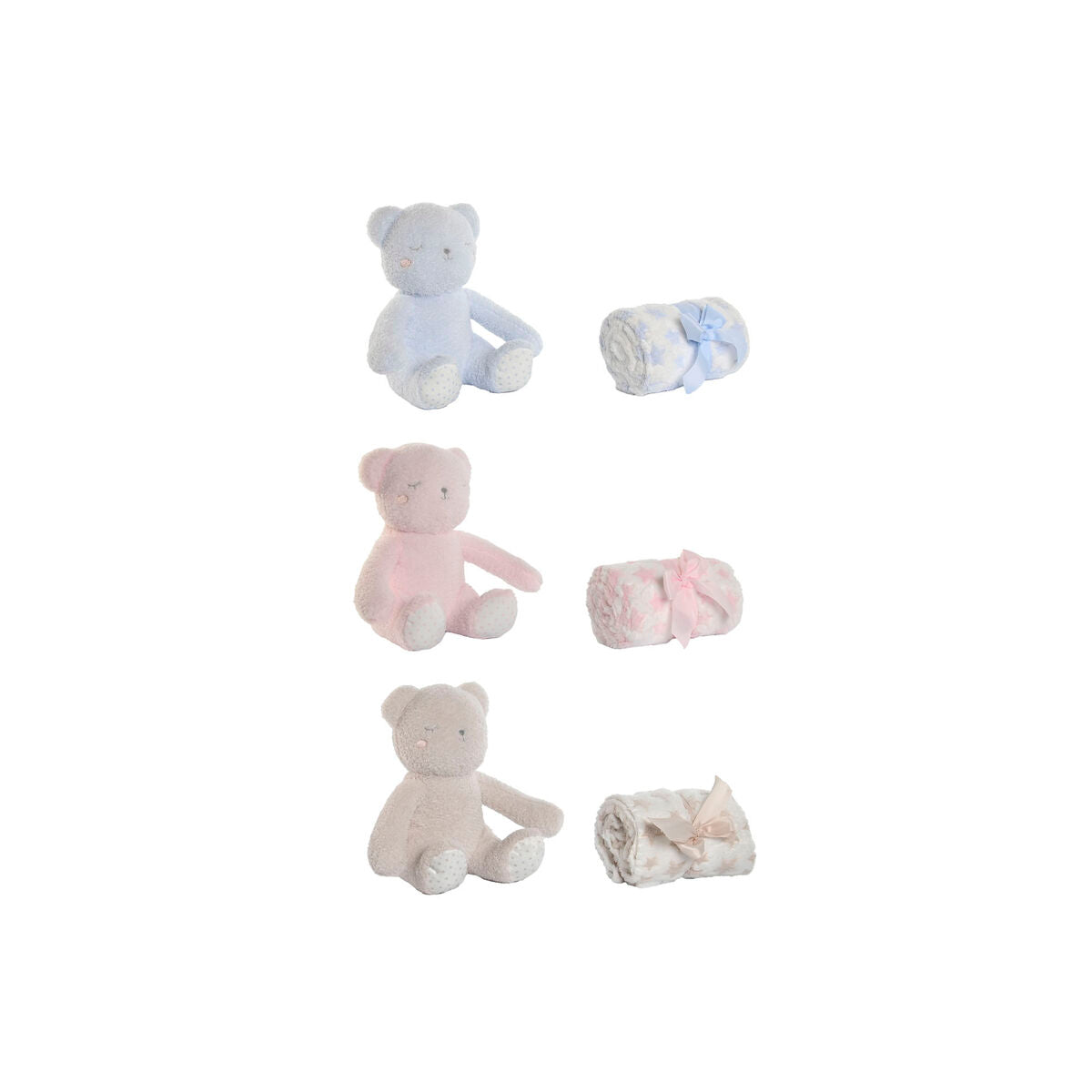 Home Esprit Baby-Geschenk-Set Home Esprit Blau Beige Rosa Polyester (3 Stück)