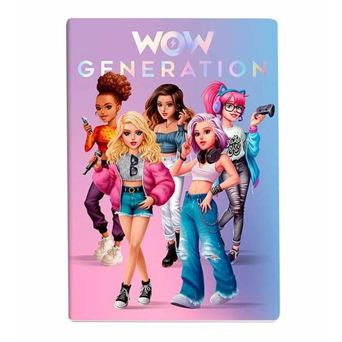 Bigbuy Fun Notizbuch Wow Generation A5 Weicher Einband 3 Stück