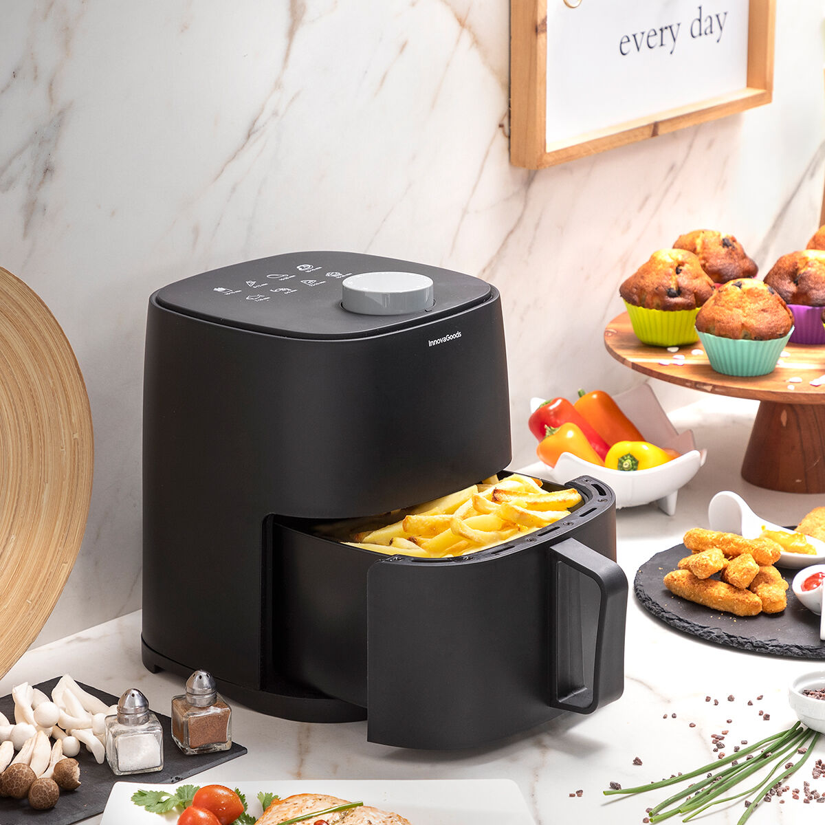 Innovagoods Heißluftfritteuse Innovagoods Fryinn Lite 2000 Schwarz 1200 W 2 L