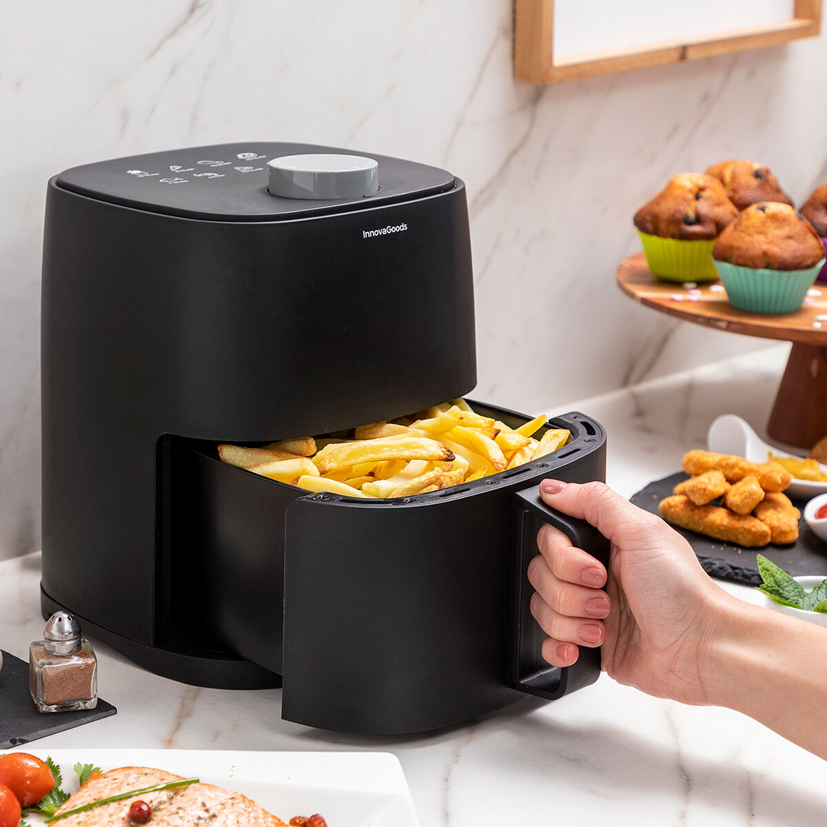 Innovagoods Heißluftfritteuse Innovagoods Fryinn Lite 2000 Schwarz 1200 W 2 L