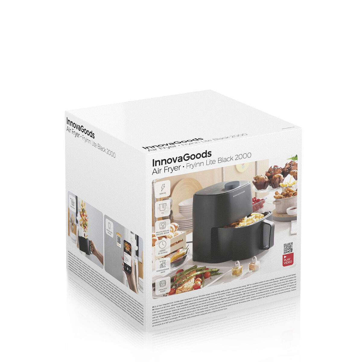 Innovagoods Heißluftfritteuse Innovagoods Fryinn Lite 2000 Schwarz 1200 W 2 L