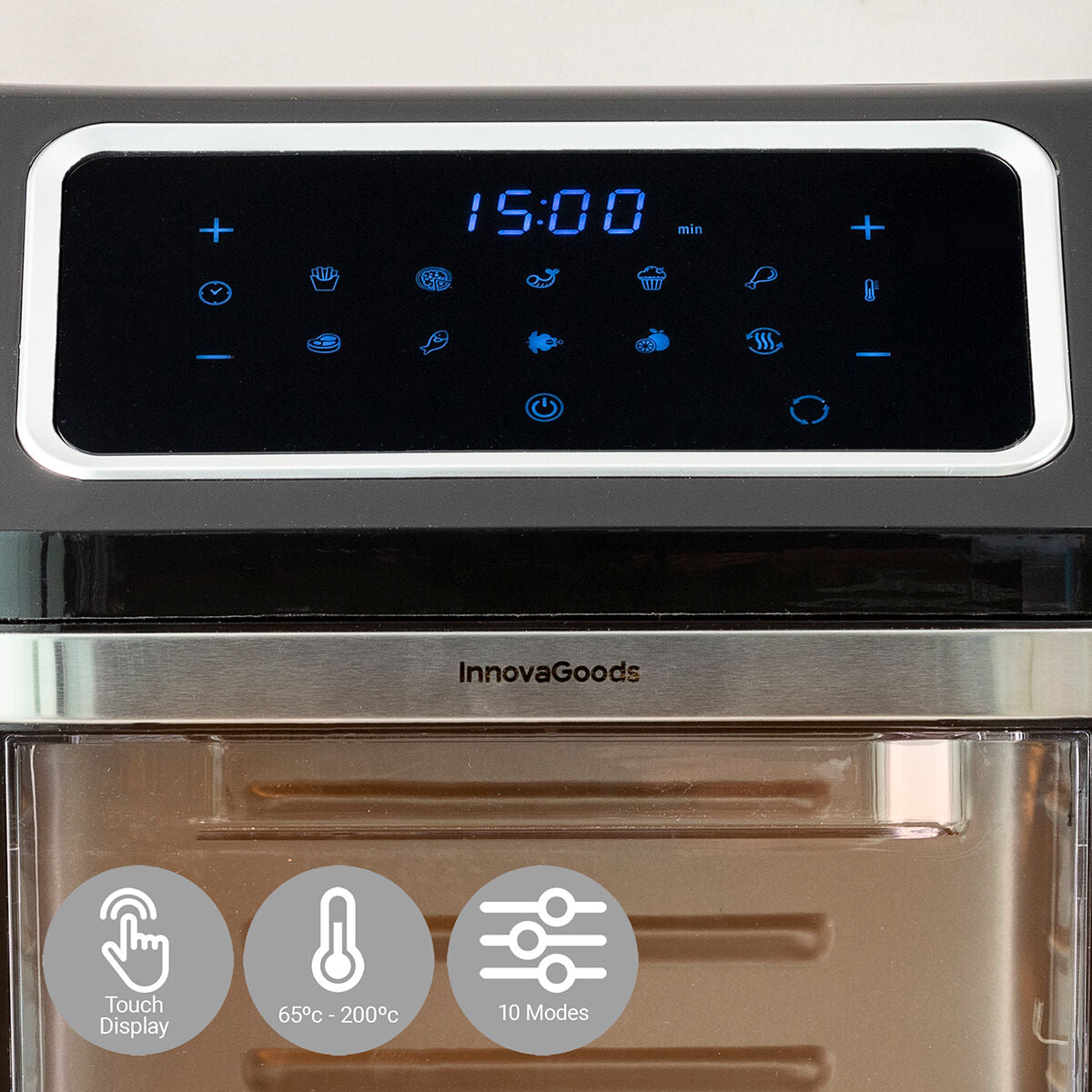 Innovagoods Heißluftfritteuse Innovagoods Fryinn Pro Max 12000 Schwarz 1800 W 12 L Edelstahl