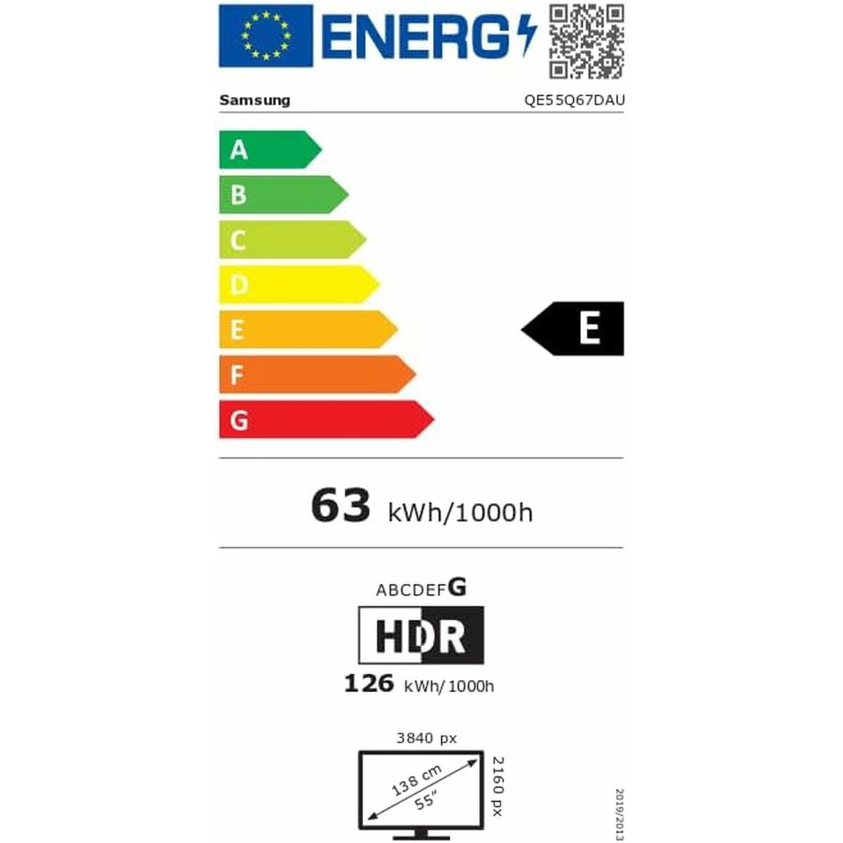 Samsung Smart Tv Samsung Qe55Q67Dauxxh 4K Ultra Hd 55&quot; Hdr Qled