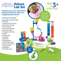 Learning Resources Primary Science Deluxe Lab Set - 45 Pieces, Ages 3+ Preschool Science Kit, STEM Toys, Science Experiments for Kids, Preschool Learning Toys