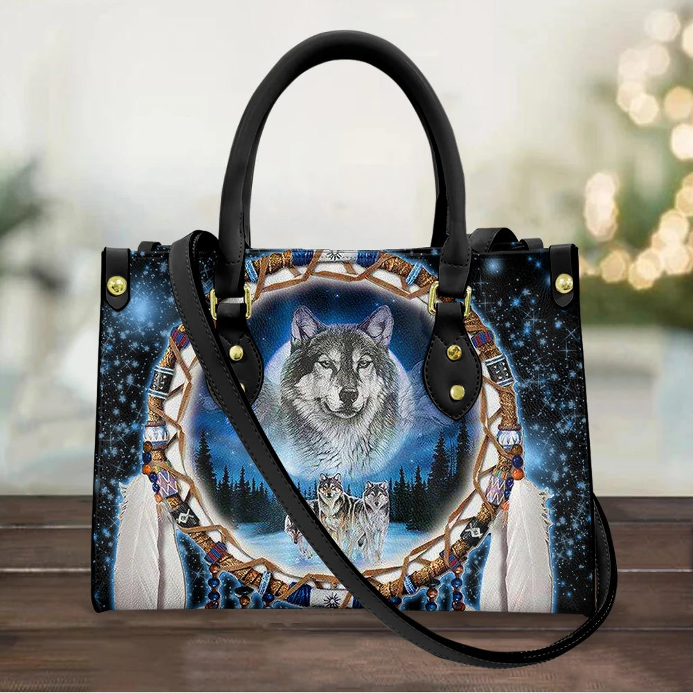 Lässige Umhängetaschen für Frauen 2023 Damen Luxus Designer Einkaufstasche Handtasche Dreamcatcher Muster Top-Griff Umhängetasche Sack ein Haupt