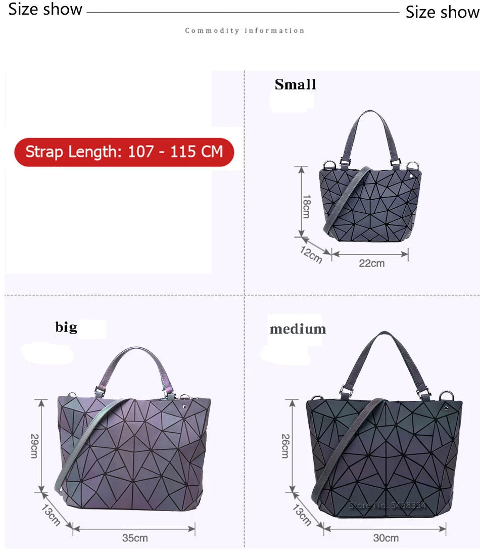 Damen leuchtende Tasche geometrische Taschen für Frauen 2024 geste ppte Umhängetaschen Laser einfach faltbare weibliche Handtaschen bolsa feminina