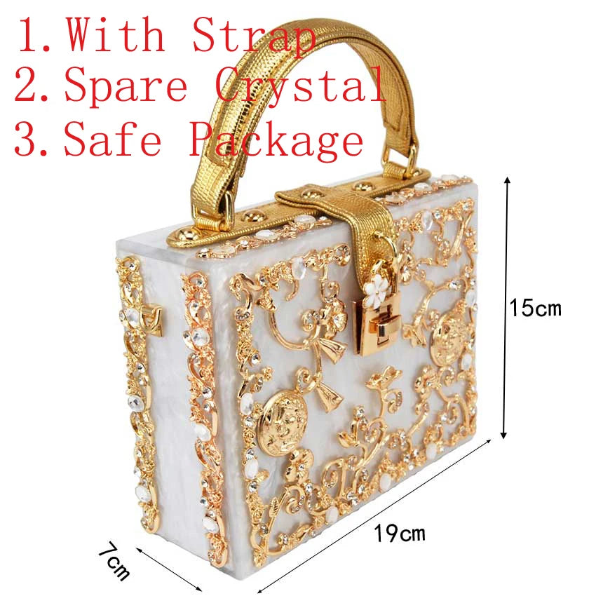 Box Designer abend tasche diamant blume Kupplung Tasche hohl relief Acryl luxus handtasche bankett partei geldbörse frauen Schulter tasche