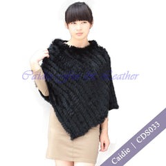 HSPL Pelz Poncho 2022 Herbst Echt Kaninchen Heißer Verkauf Dreieck Gestrickte Frauen Pullover Dame Pashmina Wrap poncho pele de coelho