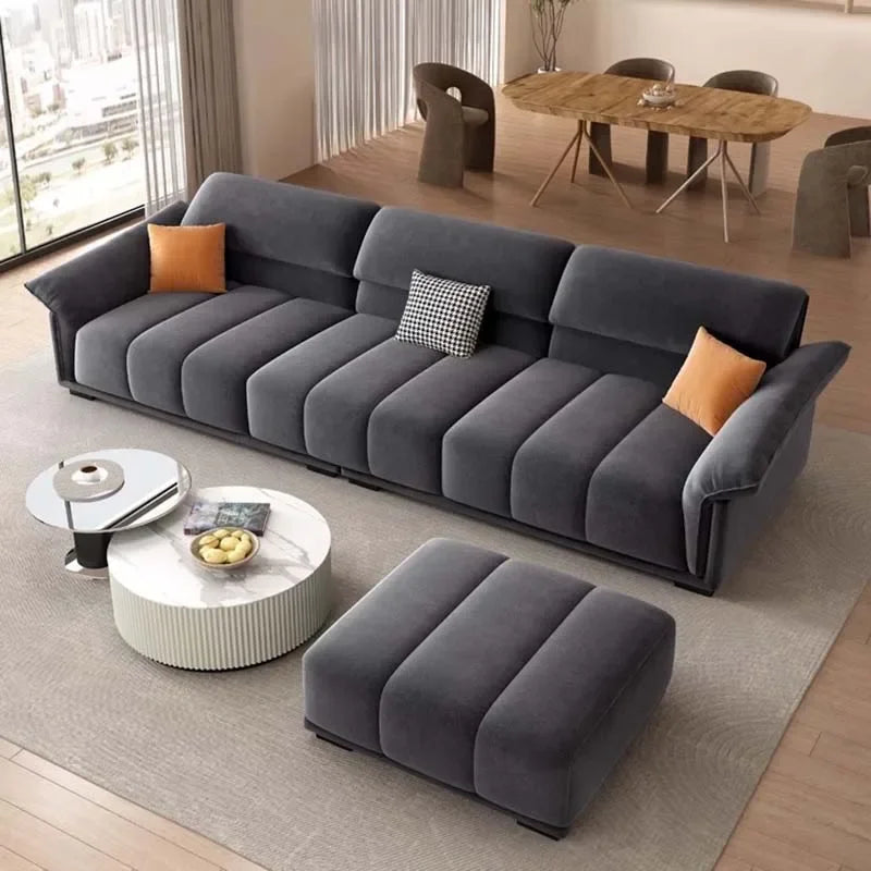 Luxuriöses europäisches Sofa für Wohnzimmer, minimalistisches modulares Sofa, bequeme Lounge, Divano Soggiorno Di Lusso, Raumdekoration