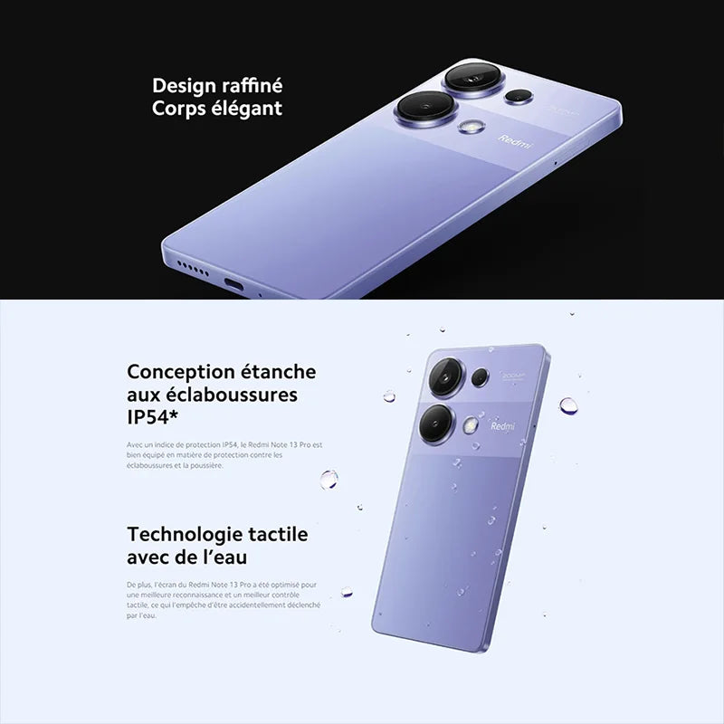 Xiaomi redmi note 13 pro 4g smartphones nfc amole bildschirm fhd 120hz ladung 67w foto 200mp gerät globale version