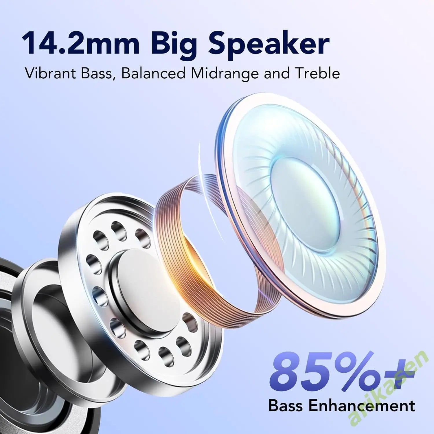 Drahtlose Ohrhörer, Ohrhörer Bluetooth 5,3 Kopfhörer 52h Spielzeit LED-Display, Hifi HD Sound wasserdichte In-Ear-Ohrhörer mit Mikrofon