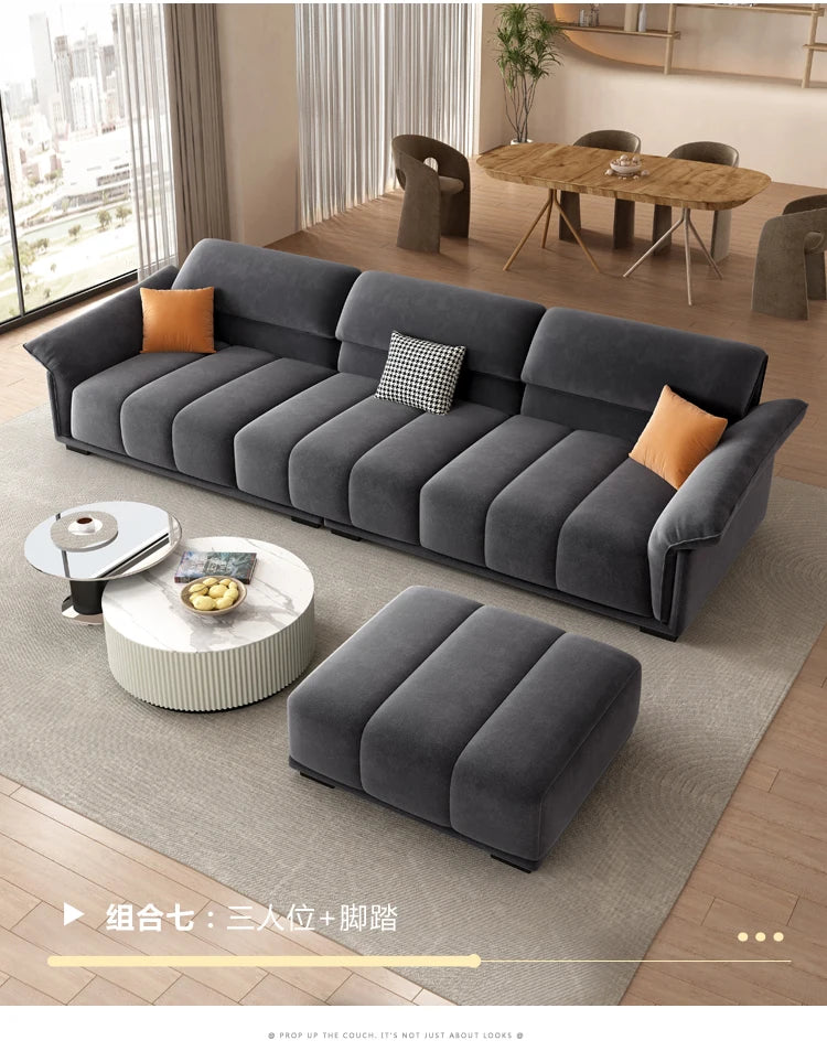 Luxuriöses europäisches Sofa für Wohnzimmer, minimalistisches modulares Sofa, bequeme Lounge, Divano Soggiorno Di Lusso, Raumdekoration