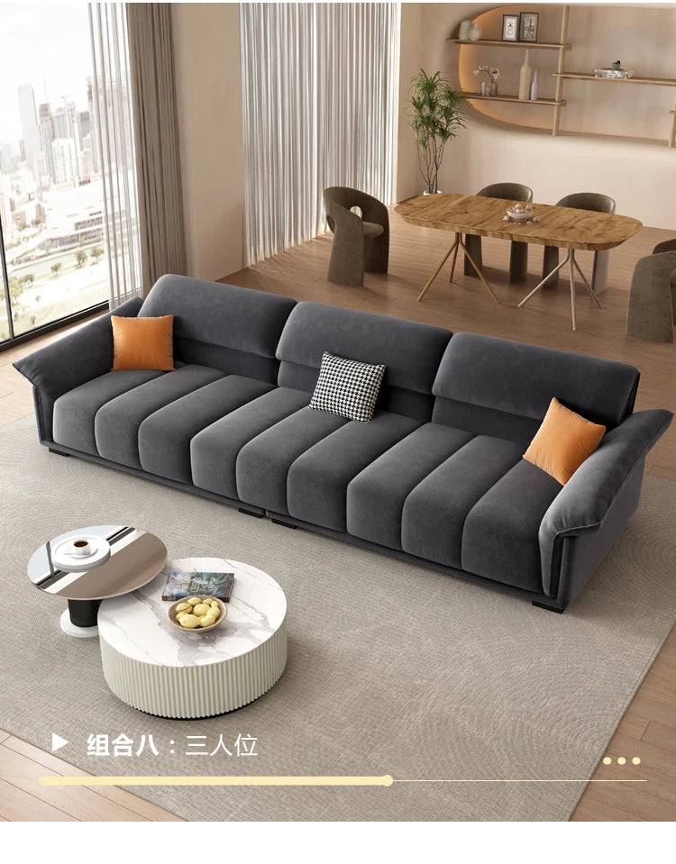 Luxuriöses europäisches Sofa für Wohnzimmer, minimalistisches modulares Sofa, bequeme Lounge, Divano Soggiorno Di Lusso, Raumdekoration