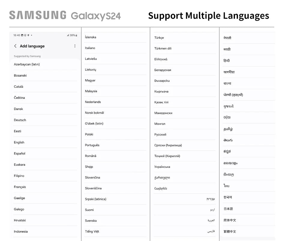 Samsung Galaxy S24 Snapdragon 8 Gen 3 Android 14 6.2 "120Hz Amoled 2x Display 50mp Dreifach kamera Samsung S24 Ai Smartphone