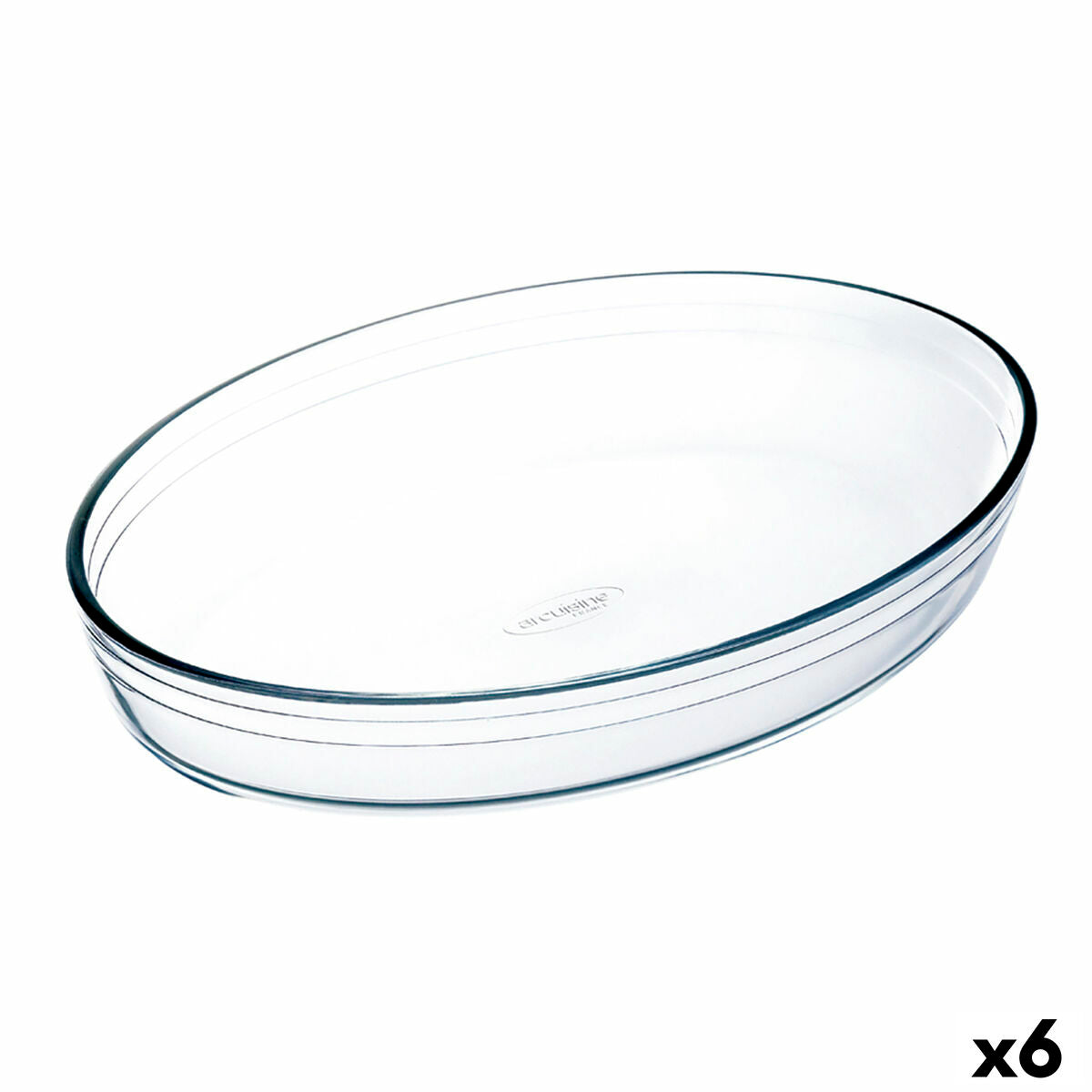 Ô Cuisine Ofenschüssel Ô Cuisine Ocuisine Vidrio Durchsichtig Glas Oval 35 X 25 X 7 Cm (6 Stück)