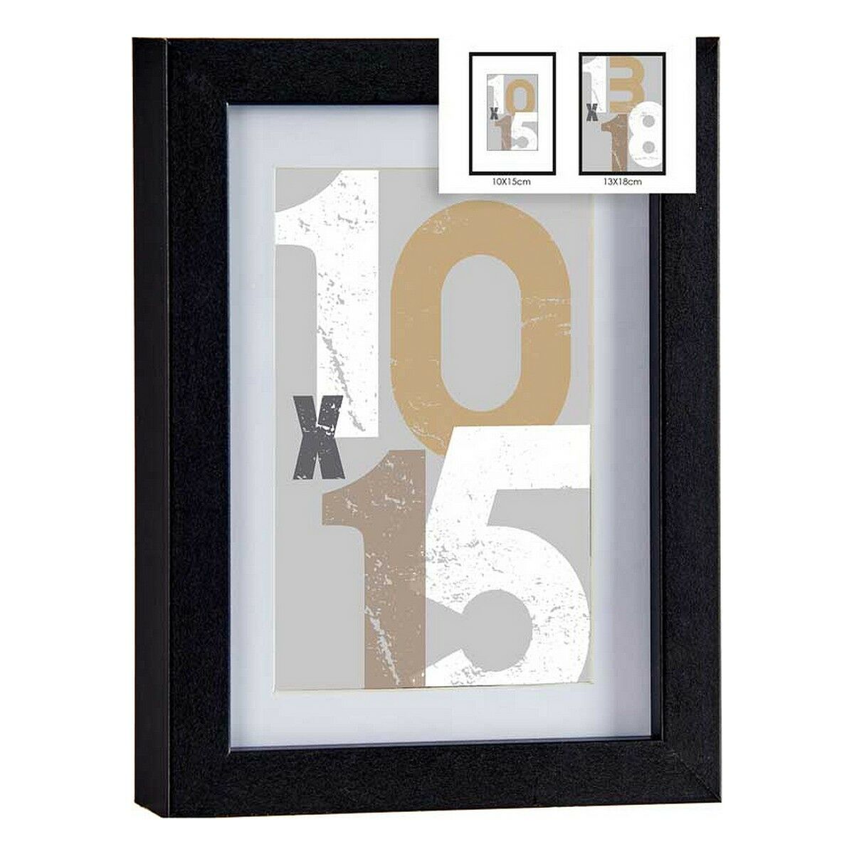 Gift Decor Fotorahmen 16 X 21 X 2,5 Cm Schwarz Glas Holz Mdf (6 Stück)