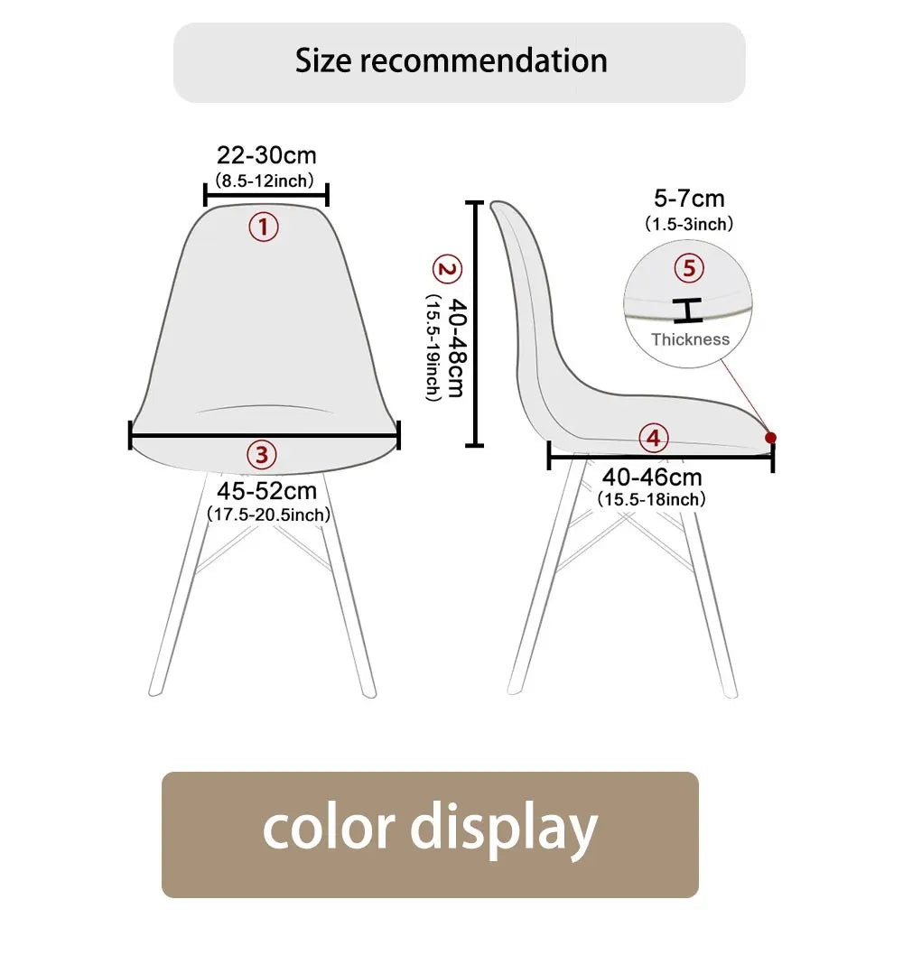 Einfarbig Samt Stuhl Abdeckung Spandex Zurück Sitz Abdeckung Wohnzimmer Büro Bar Bankett Dekoration Möbel Schutzhülle