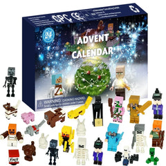 24 Teile/schachtel Minecraft Robort Figur Weihnachten Advent Kalender Überraschung Box Anime Modell Figur Mini Puppen Spielzeug Neue Jahr Geschenk