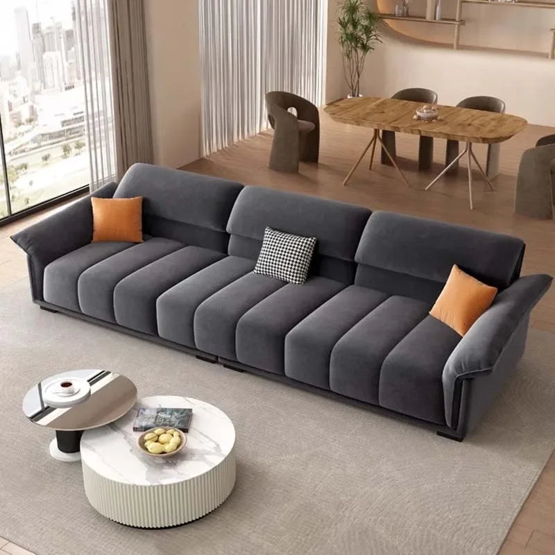 Luxuriöses europäisches Sofa für Wohnzimmer, minimalistisches modulares Sofa, bequeme Lounge, Divano Soggiorno Di Lusso, Raumdekoration