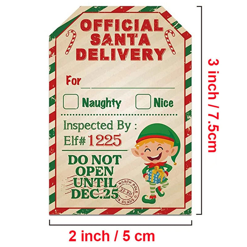 200 Blatt Weihnachtsgeschenk-Tag-Aufkleber, Vintage-Weihnachtsmann-Etiketten, Weihnachtsdekoration, Aufkleber, Umschlag, Siegel, Etiketten, Geschenke