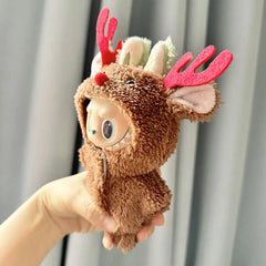 17 cm Labubu I II Idol Puppen Niedliche Mini Plüsch Puppenkleidung Korea Kpop Exo Idol Puppen Weihnachtsdekoration Hirsch DIY Zubehör Geschenke