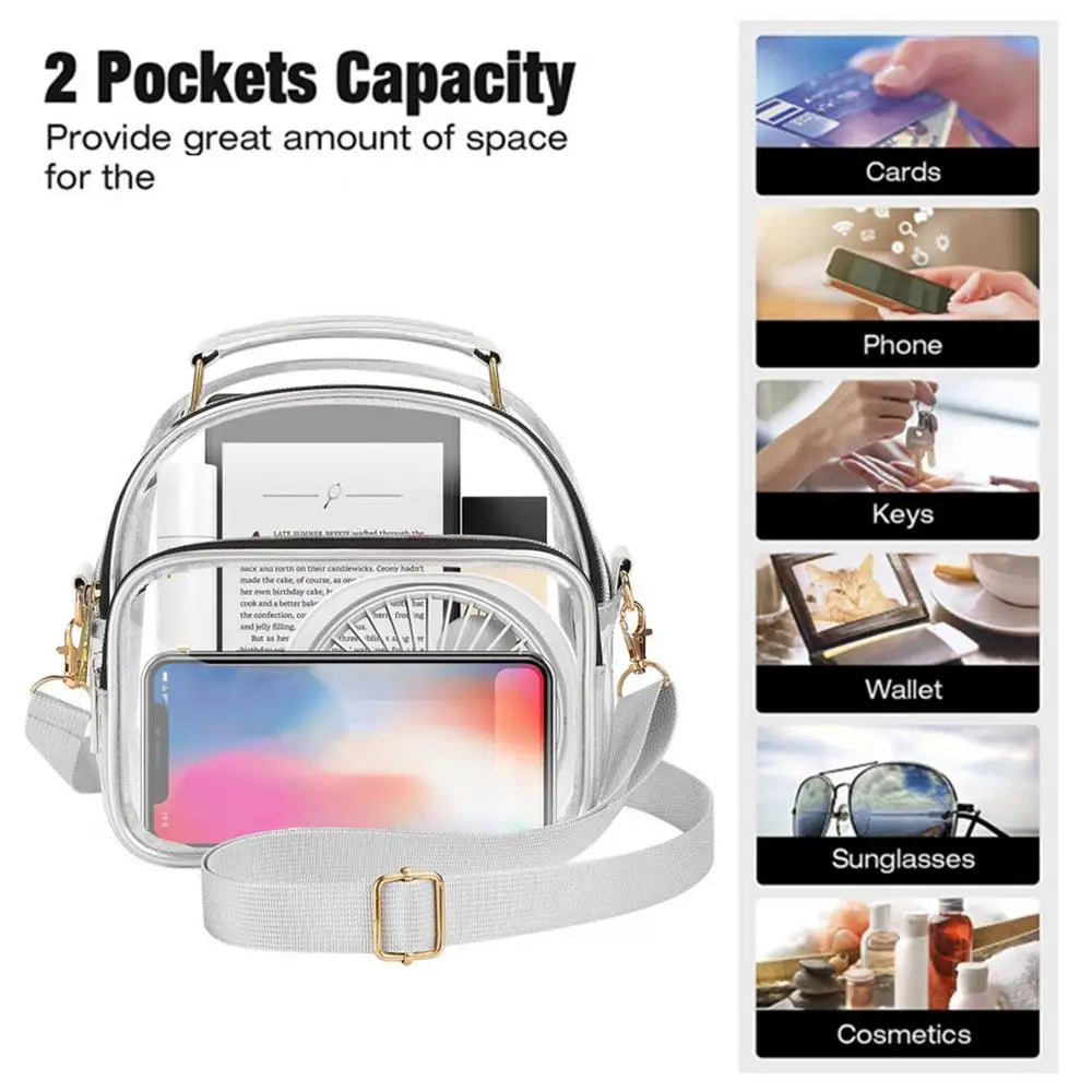 Für Beschreibung Beschreibung transparente Damen tasche PVC transparente Tasche für Konzert klare Taschen für Frauen Frauen klare Tasche groß