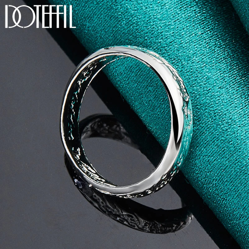 DOTEFFIL 925 Sterling Silber Mageweave Skulptur Ring Für Hochzeit Engagement Party Schmuck